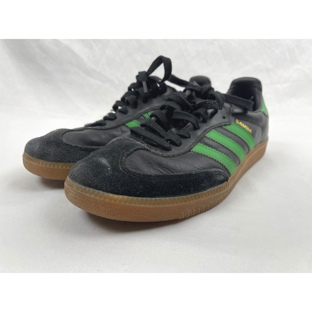 Adidas Samba OG Mens 8 Black Green Gum Leather Suede Sneakers HQ7035 2022 Good